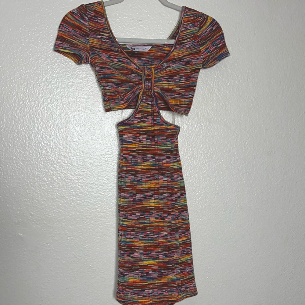 SO Multicolor Striped Mini Dress